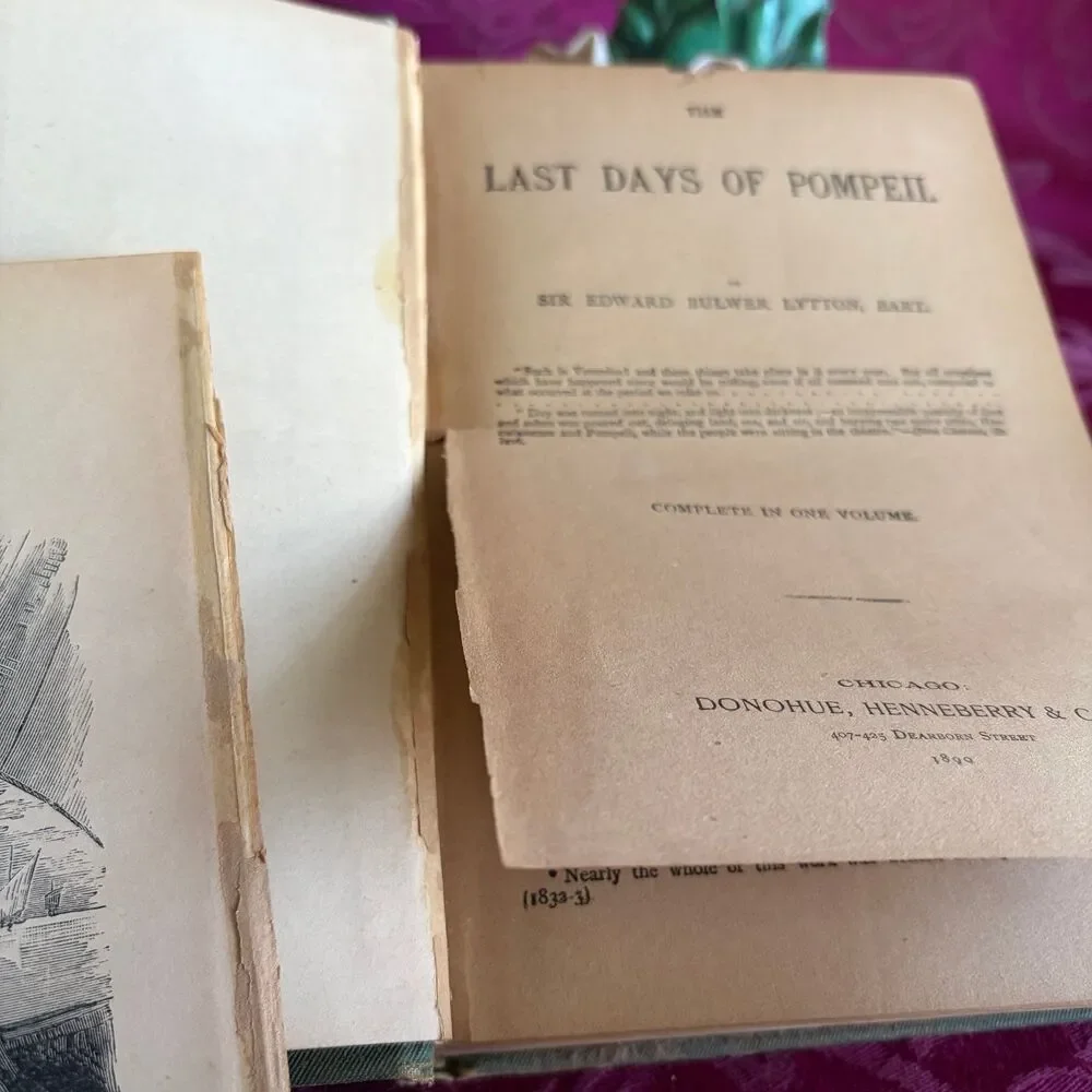 1899 The Last Days of Pompeii by Sir Edward Bulwer Lytton, Caxton Edition